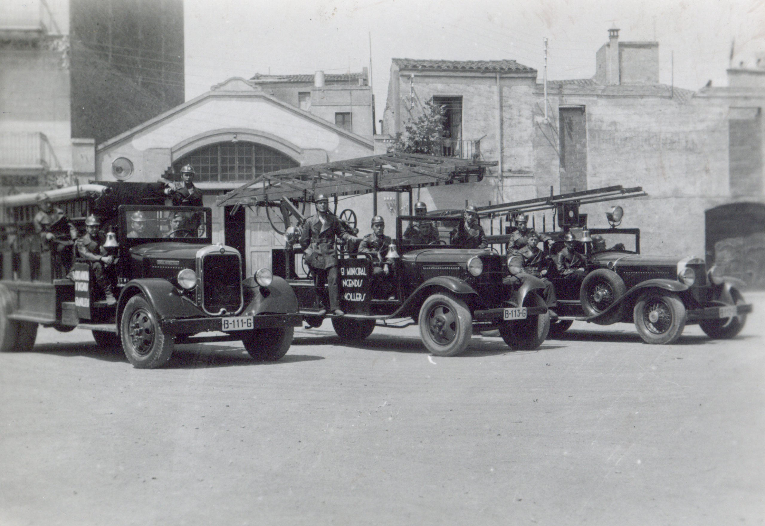 Bombers de Granollers en una exhibició pública el 2/05/1937